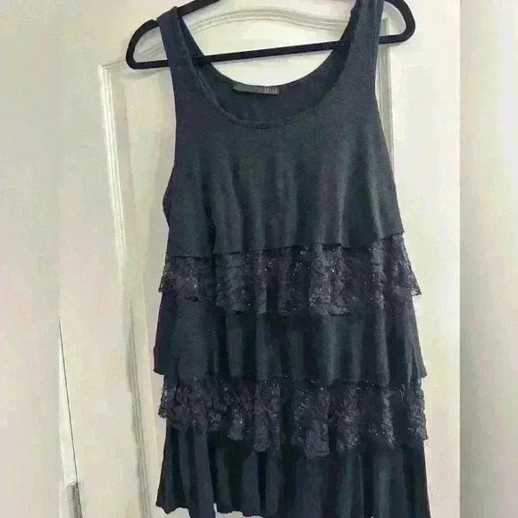 MXM Long Multilayer Sequin Tank Top - Picture 1 of 3